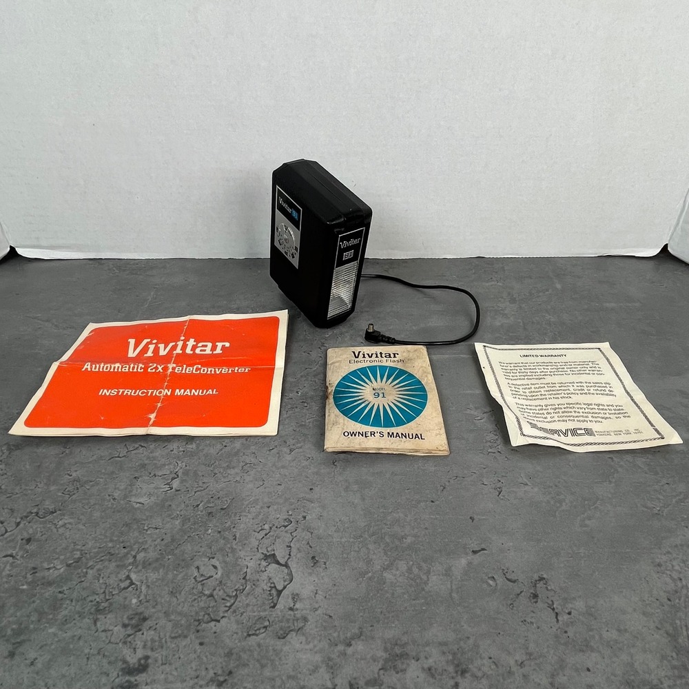Vivitar 91 Automatic Electronic Flash Model Vintage‎ Camera Accessory